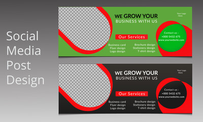 Modern social media post design template