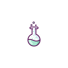 Volumetric Flask Icon Illustration Vector, Chemical Lab tools icon.