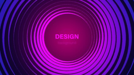 Vector abstract background. Color tunnel design. Texture of circles twisted into spiral, hypnosis, maze. Design of banner, poster for website, frame for social networks.