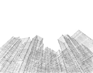 skyscrapers isolated