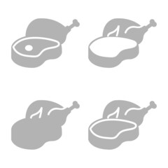 meat icon on a white background, vector illustration