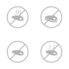 ban on eating meat, icon vector illustration