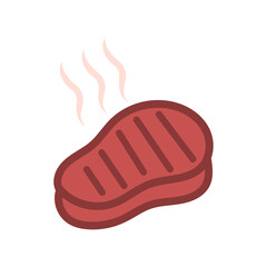 meat icon on a white background, vector illustration