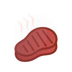 meat icon on a white background, vector illustration