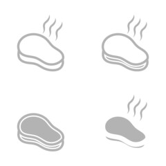 meat icon on a white background, vector illustration