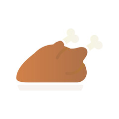 meat icon on a white background, vector illustration