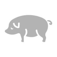 pig icon on a white background, vector illustration