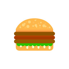 burger icon on a white background, vector illustration