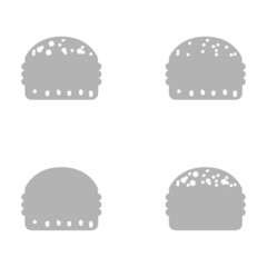 burger icon on a white background, vector illustration