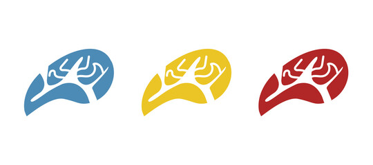 meat icon on a white background, vector illustration