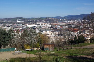 vue sur la ville de Saint-Etienne depuis le parc de Montaud