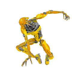 mechanical soldier in action