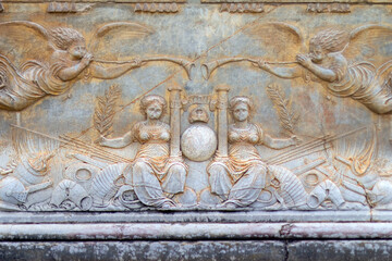 Wall in Palace of Carlos V, Granada - Spain