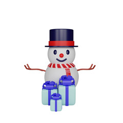 snowman christmas and new year