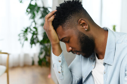 Man Sad After Having A Bad Day At Work