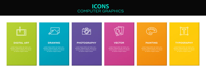 Infographic elements graphic template design vector. Icon artist.
