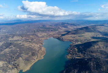 Lake Bezid - Romania seen from above