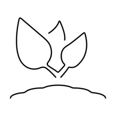 plant icon on white background, vector illustration.