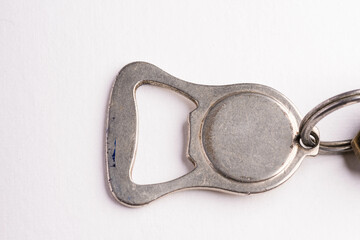 Bottle opener vintage in silver dirty