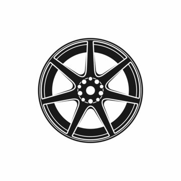 Heptagram Seven Pointed Star Velg Wheel logo design Inspiration