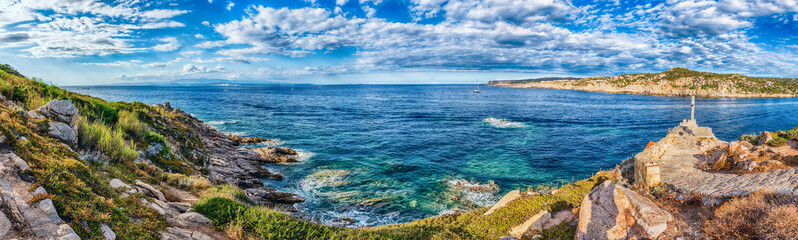 Scenic rocky beach in Santa Teresa Gallura, Sardinia, Italy