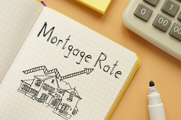 Mortgage Rate is shown on the business photo using the text