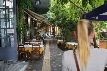 Papier Peint photo autocollant Athènes Restaurants in Athen, Monastiraki, Psyri Viertel