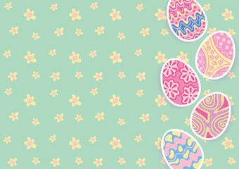 colorful happy easter day card and banner design 