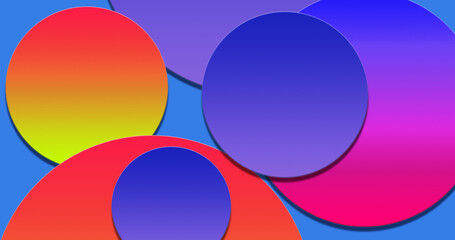 Elegant colorful background with circle geometric layers for art banner