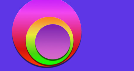 Colorful circle layers for banner concept
