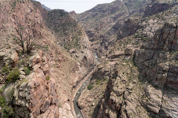 Looking down the bottom of the Royal Gorge from the Bridge