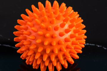 Hedgehog ball with nubs in orange