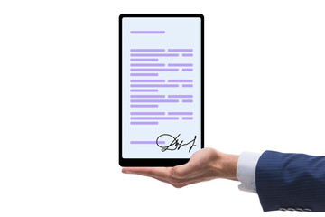 Electronic signature concept in the business