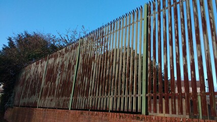 Metal fence in the UK