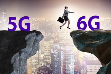 Concept of moving from 5g technology to 6g