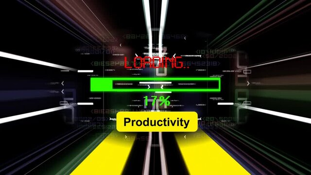 Productivity loading  progress bar on the screen