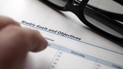 Finger tapping on goals and objectives