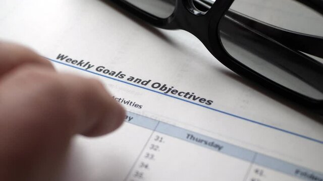 Finger tapping on goals and objectives