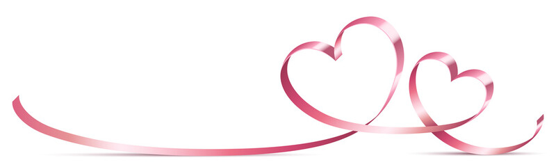 Shiny ribbon hearts pink vector illustration isolated. Valentines day. Mothers day - 479654738