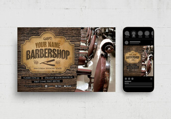 Rustic Barber Shop Flyer
