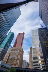 Fototapeta na wymiar Skyscrapers in Toronto Canada's financial district.