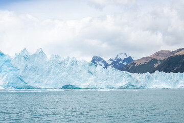 Fototapeta na wymiar Glacier and lake view in South America Argentina Santa Cruz