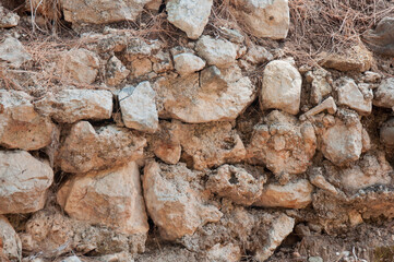 Nature textured background. Big beige stones, g