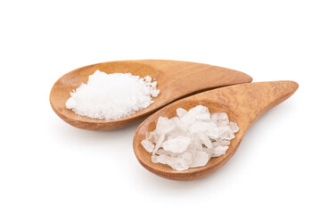 Borneol camphor and Borneolum Syntheticum isolated on white background with clipping path.