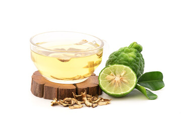 Dried kaffir lime bark used to make healthy tea.