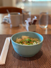 bowl of wonton noodle soup