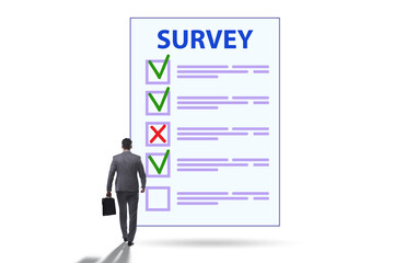 Fototapeta premium Survey questionnaire with tick boxes
