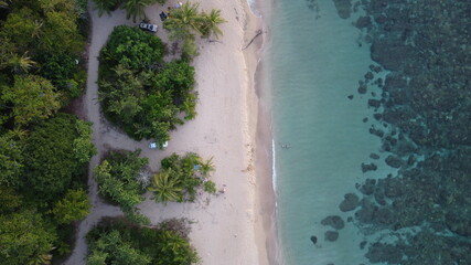 Beautiful beach in caribbean coast Costa Rica