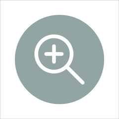 Obraz premium Magnifying glass or search icon, flat vector graphic on isolated background