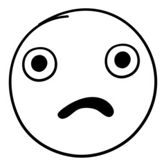 Doodle emoji. Doodles image pictogram, Smile emotion funny face, happy fun emoticon line icon, sad hand drawn, neat outline isolated vector illustration. Illustration of emotion face expression